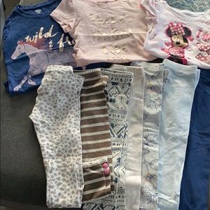 Size 3T.  3x Shirts & 6x Full Length Tights